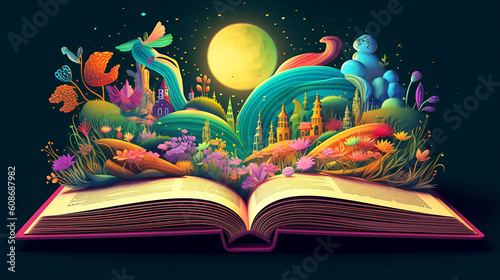 magical book that contains fantastic stories