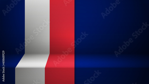 3d background with flag of France