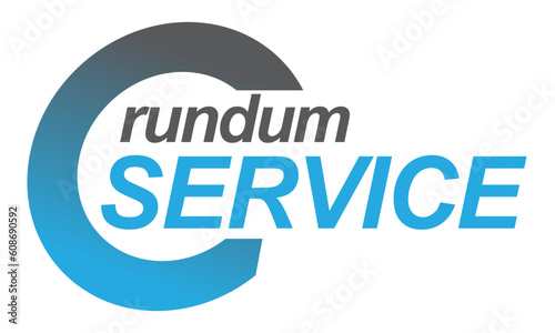 Button Banner Rundum Service Vektor Symbol