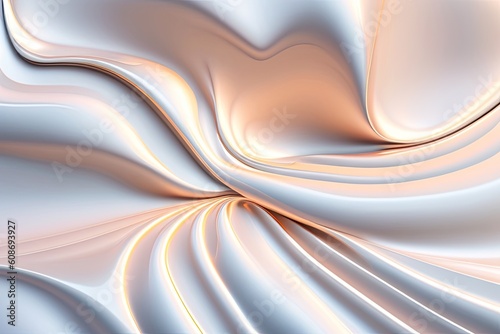 Liquid White Wavy Plastic Texture Wrinkle Generative AI Background