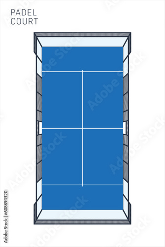 Graphic vector padel court