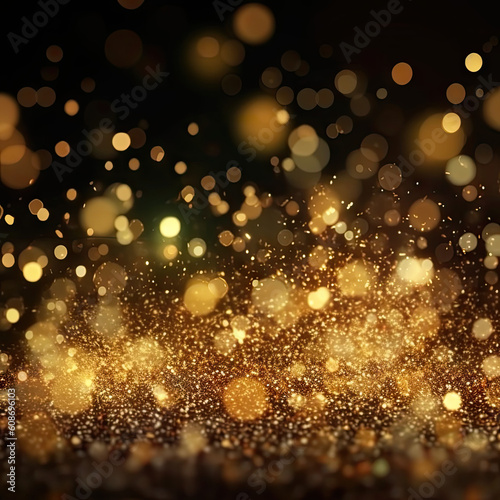 Abstract gold dust particle background