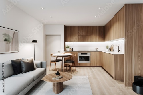 Luxurious Elegant Living Room Decor. Generative AI