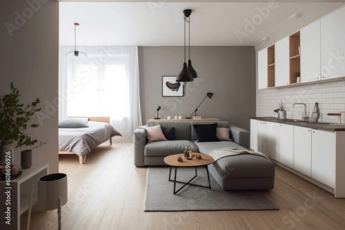 Luxurious Elegant Living Room Decor. Generative AI