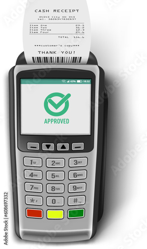 3D Bank POS Terminal For Payment In Shop By Card