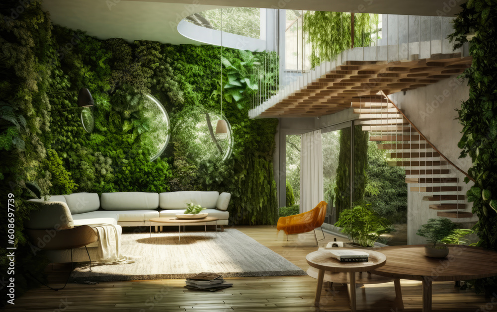 Luxury sustainable green living solution. Eco-friendly houseing ...