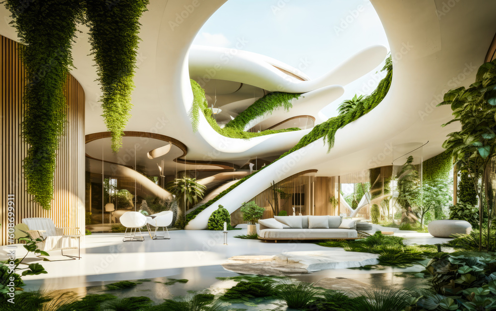 Luxury sustainable green living solution. Eco-friendly houseing ...
