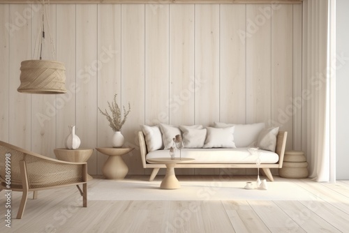 Luxurious Elegant Living Room Decor. Generative AI