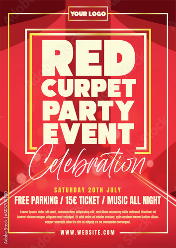 Red Carpet Event Poster Template