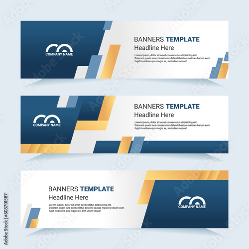 Vector modern set of colorful abstract banners. For card and banner needs. Vector Illustration