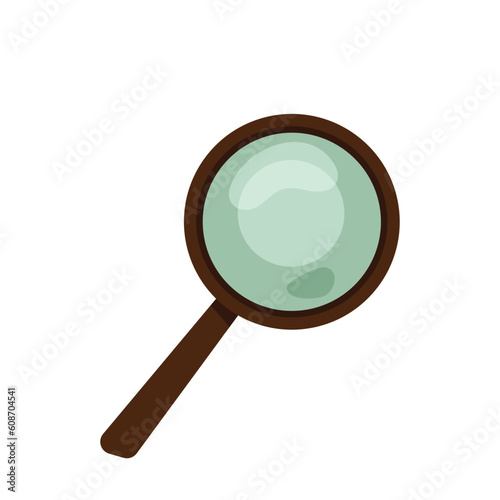 Magnifying glass vector illustration. Optical lupa design isolated on