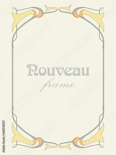 Nouveau art frame illustration