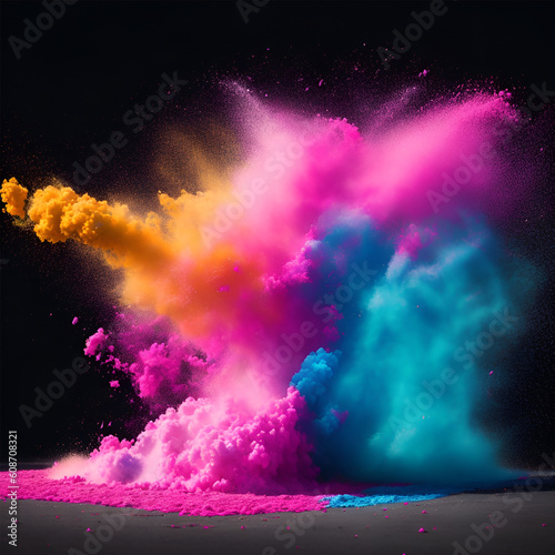 swirling blue and purple smoke splash backround