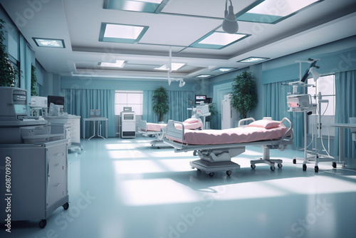 hospital background for website, AI generative