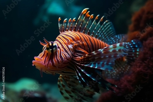 lionfish in aquarium. © D