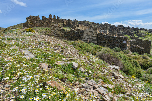 ruins of Sazak Greek historic village on Karaburun Peninsula (Parlak, Izmir province, Turkiye) photo