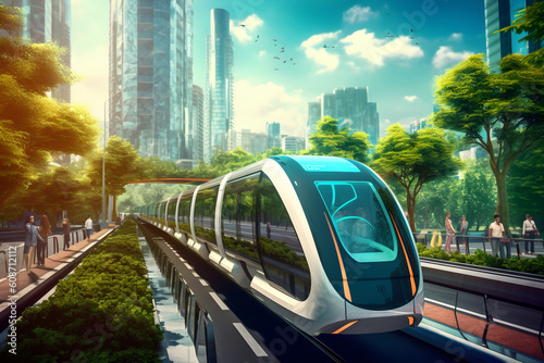 The Future of Mobility: Innovative Transportation Systems and Advanced Technologies for Efficient Urban Planning. sustainable transportation solutions. green energy concept