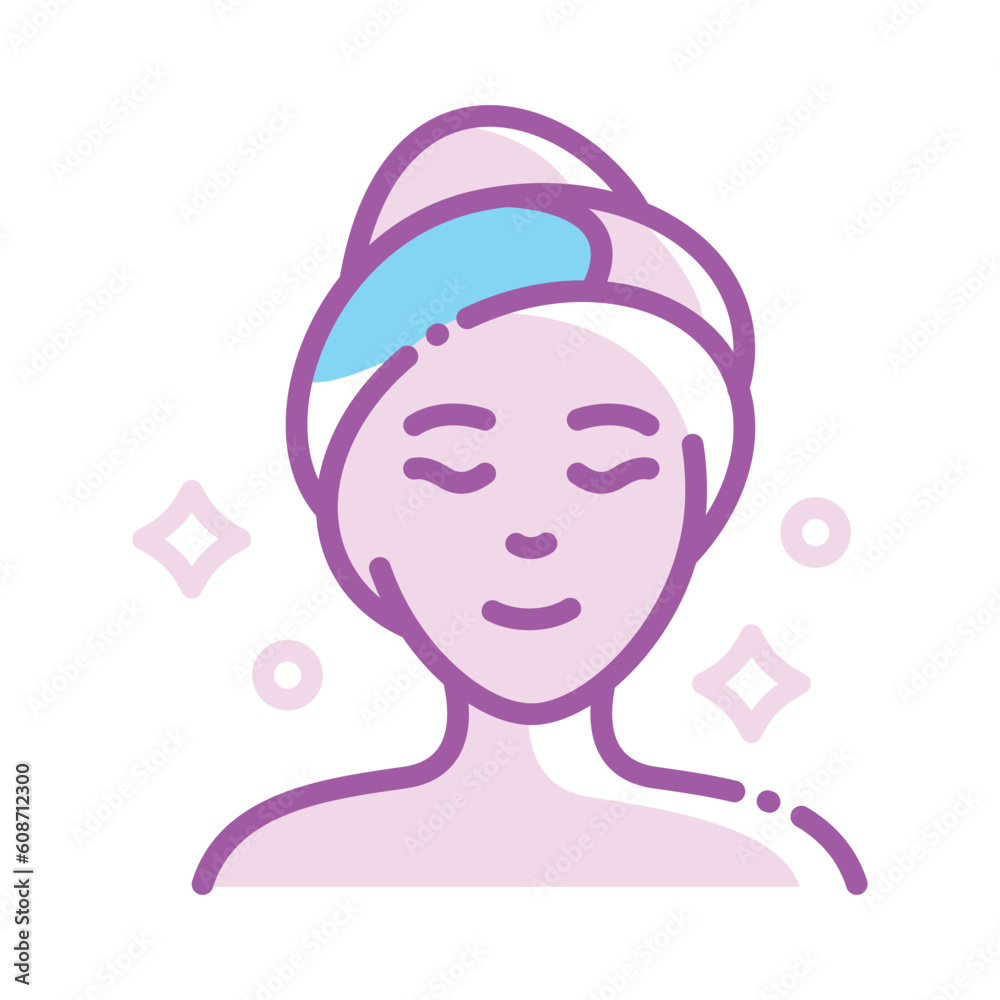 Beauty Treatment icon design in four variation color Beauty Treatment icon design in four variation color