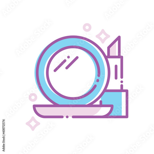 Makeup icon design in four variation color