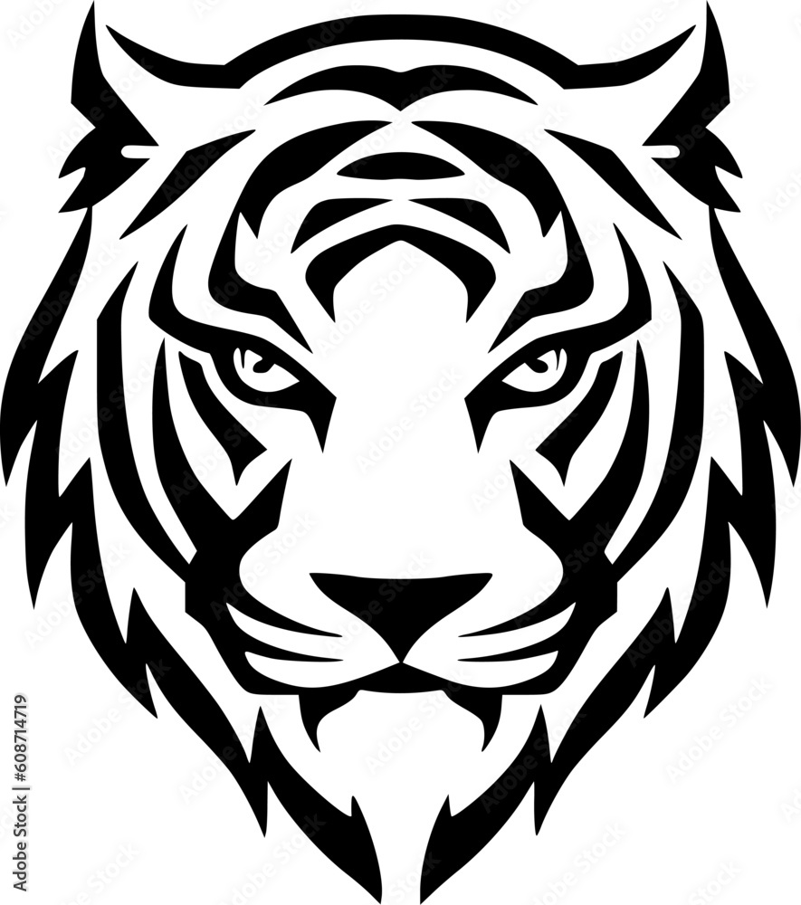 Fototapeta premium Tiger | Minimalist and Simple Silhouette - Vector illustration