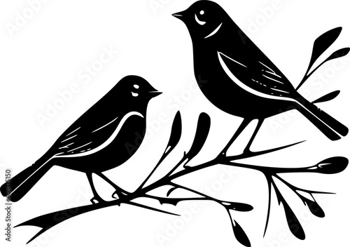 Birds | Minimalist and Simple Silhouette - Vector illustration
