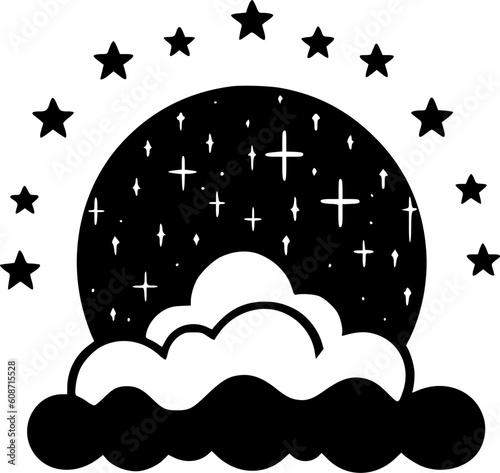 Celestial - Minimalist and Flat Logo - Vector illustration