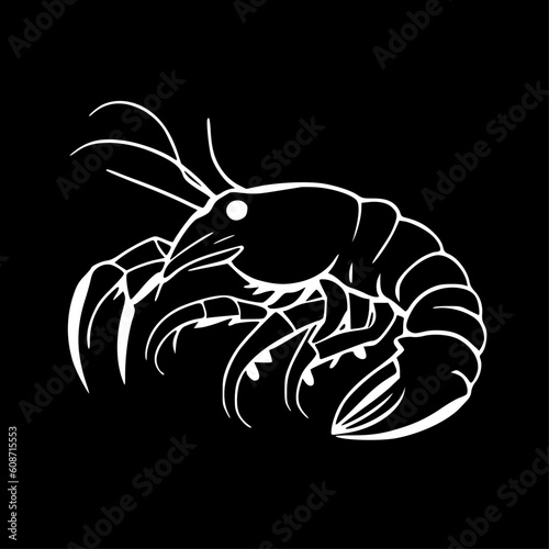Crawfish | Minimalist and Simple Silhouette - Vector illustration