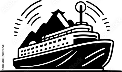 Cruise | Minimalist and Simple Silhouette - Vector illustration