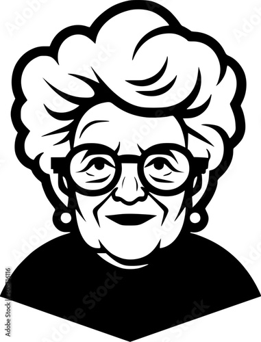 Grandma - High Quality Vector Logo - Vector illustration ideal for T-shirt graphic