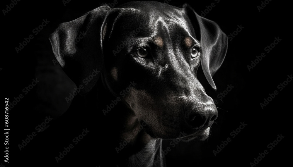 Labrador and Great Dane Loyalty and Beauty in Monochrome generated by AI