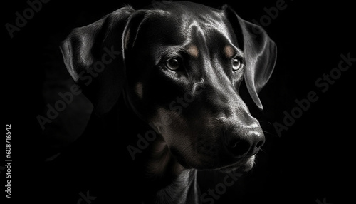 Labrador and Great Dane Loyalty and Beauty in Monochrome generated by AI