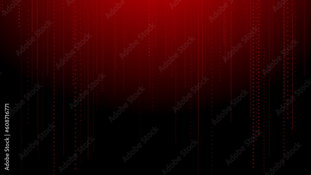 Dark red dotted lines abstract tech background