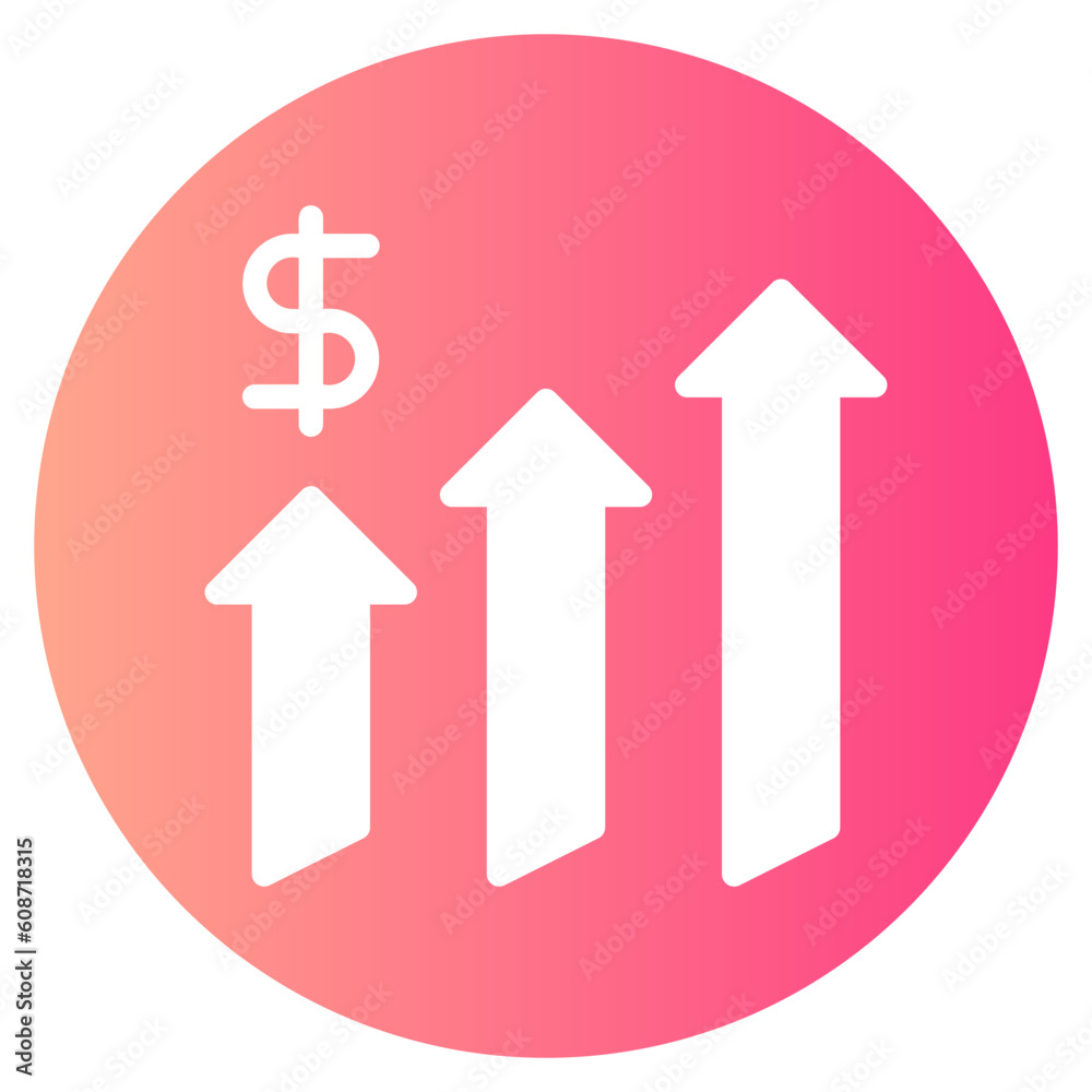 growth gradient icon growth gradient icon