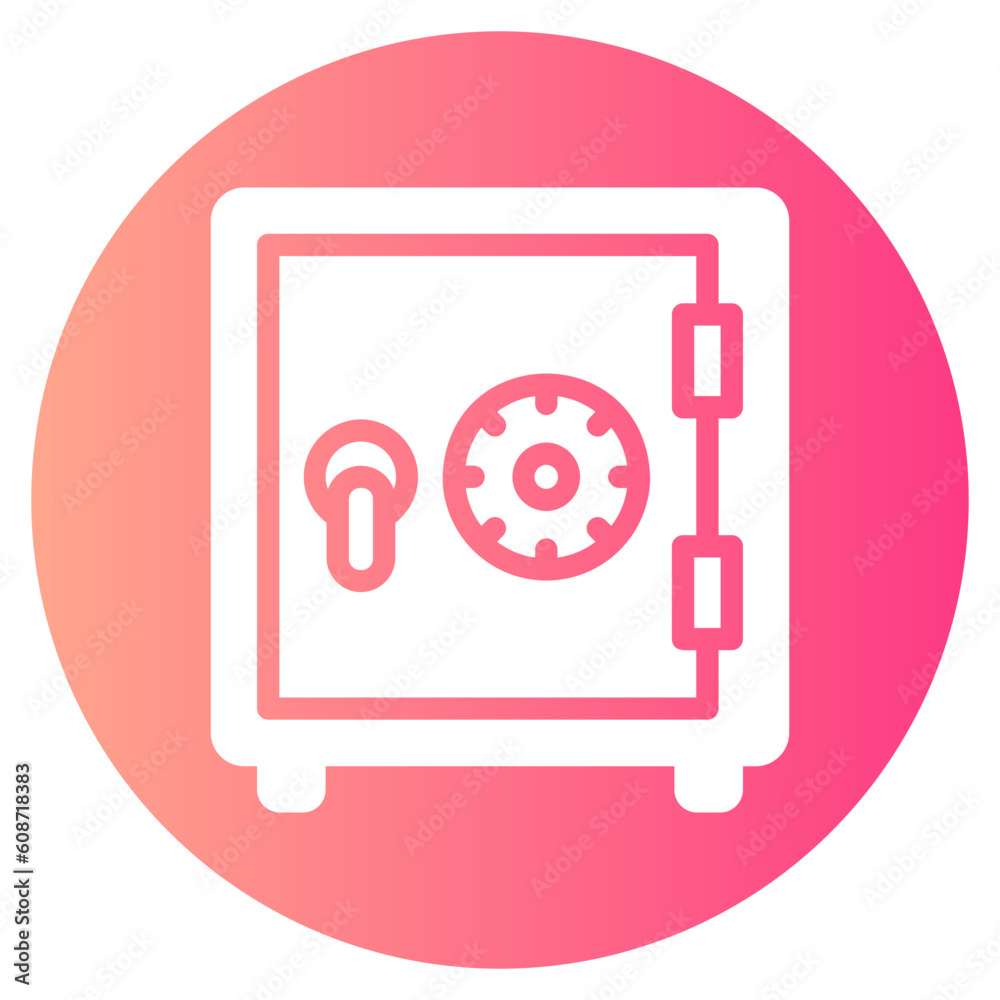 safe box gradient icon safe box gradient icon