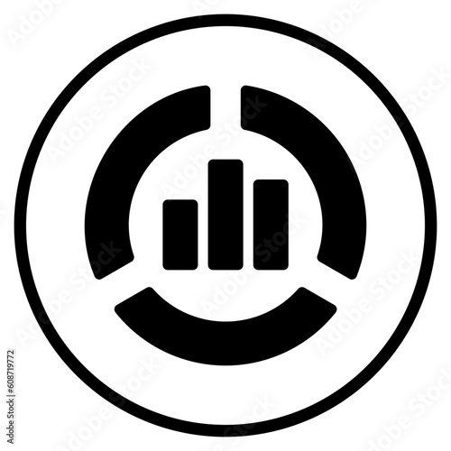 data analytics glyph icon