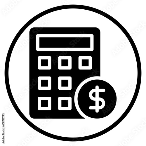 calculator glyph icon