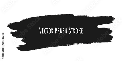 Vector brush Stroke . Distressed banner . Black isolated paintbrush.
