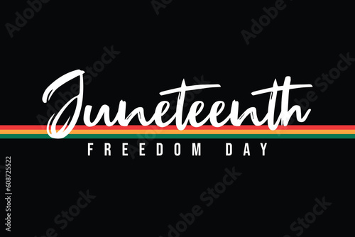 Juneteenth Freedom Day Abstract Vector Illustration