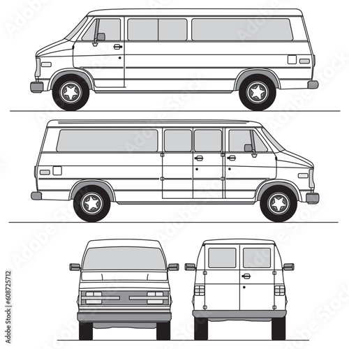 outline of van, minibus part 39