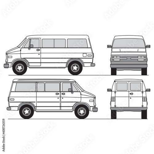 outline of van, minibus part 38.