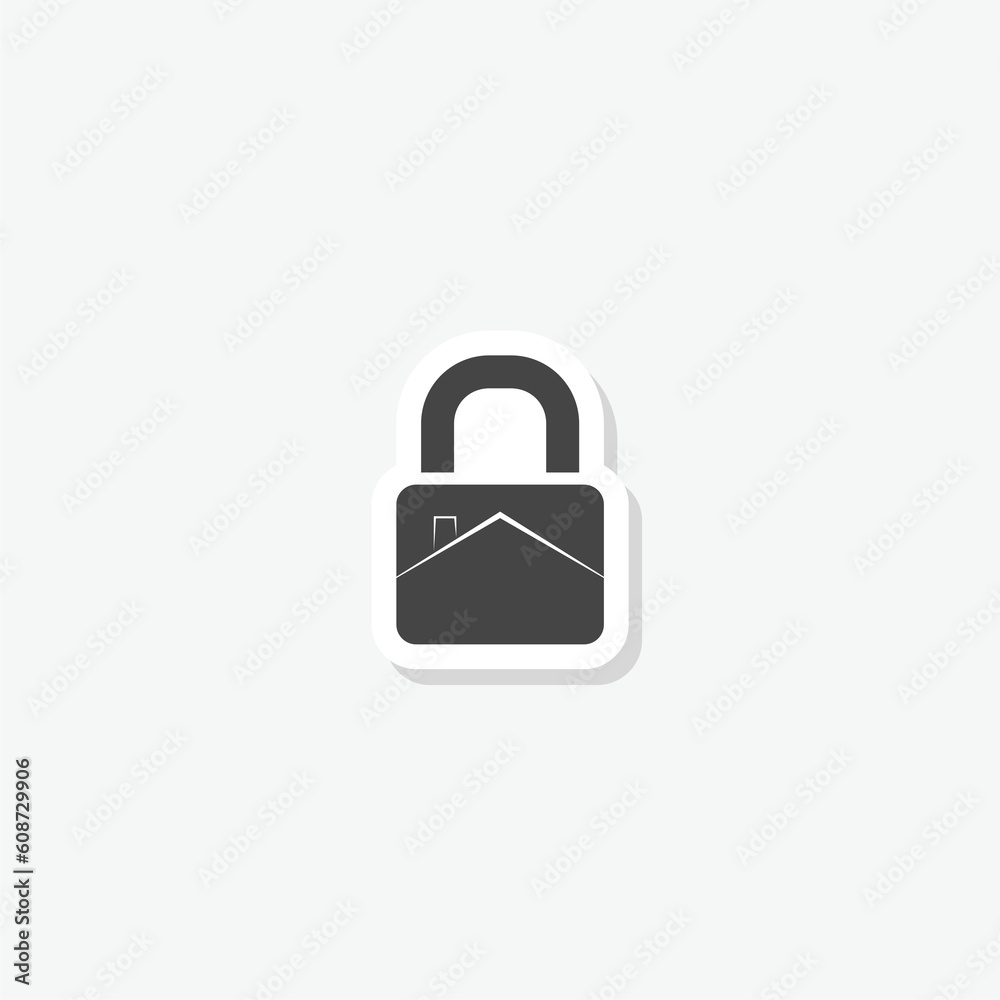 Home Security logo sticker design template