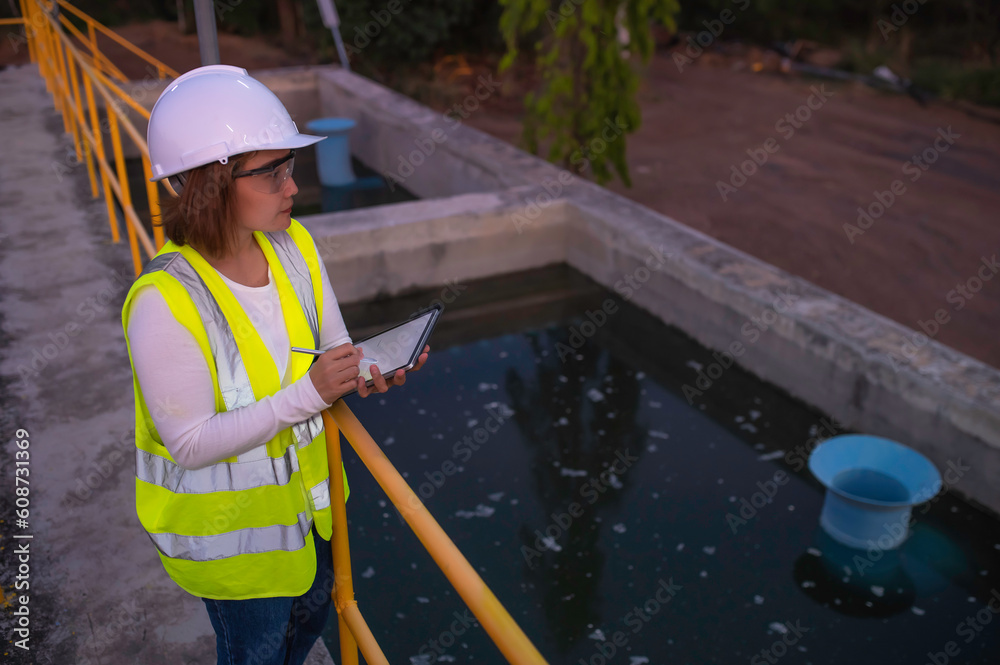 Environmental engineers work at wastewater treatment plants,Water supply engineering working at Water recycling plant for reuse,Check the amount of chlorine in the water to be within the criteria. Environmental engineers work at wastewater treatment plants,Water supply engineering working at Water recycling plant for reuse,Check the amount of chlorine in the water to be within the criteria.
