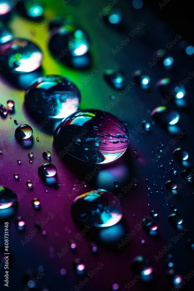 Macro shot of water droplets
