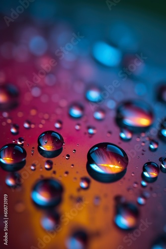 Macro shot of water droplets © Aleksej