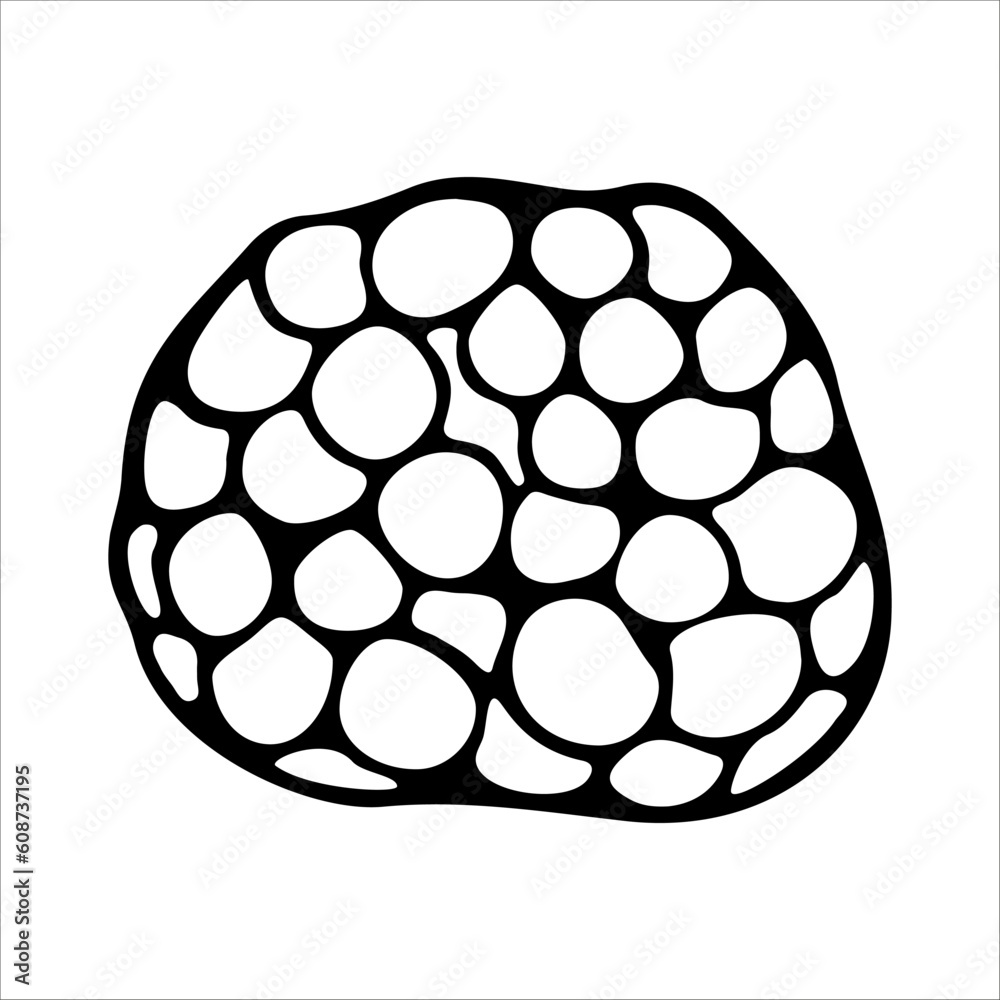 Foam bubbles simple doodle isolated object, editable illustration