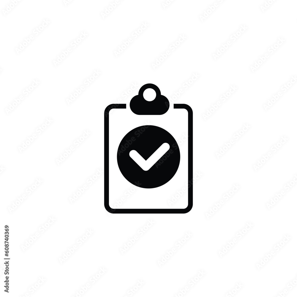 Clipboard or checklist icon flat design template Clipboard or checklist icon flat design template