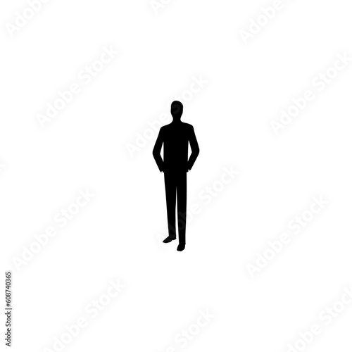 Business man icon isolated on white background