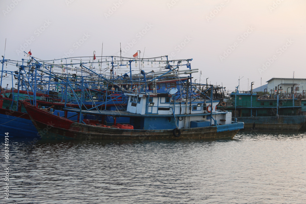 fishing boats in the harbor