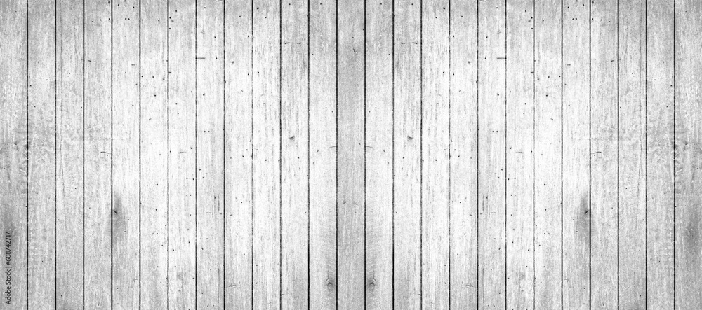 Naklejka premium white wood plank texture and background