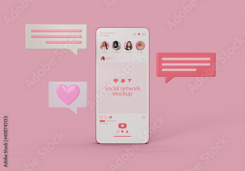 Social Network Theme Mockup